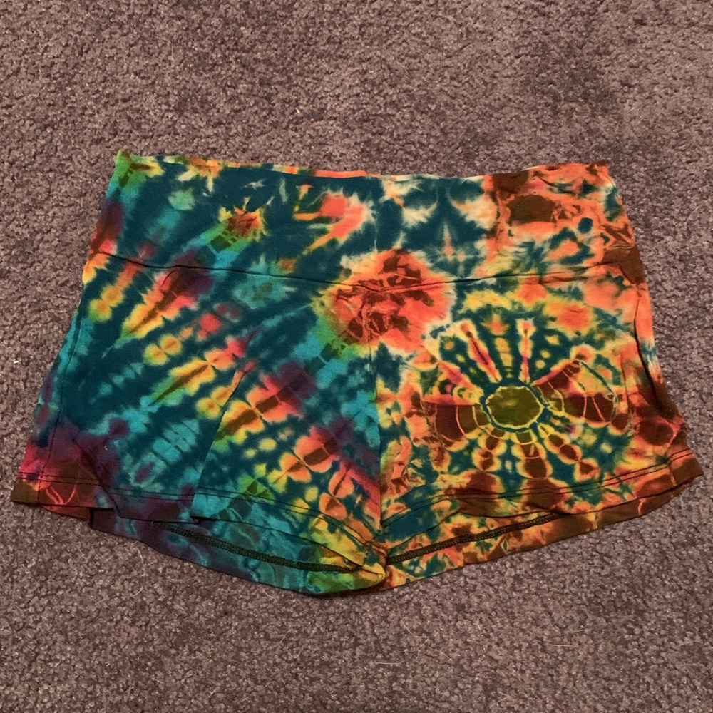 Tie-dye booty shorts